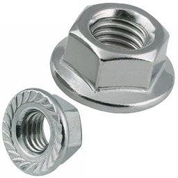 Porca Sextavada M8 Flange Serrilhada Din 6923 Zinco - 500un - 1