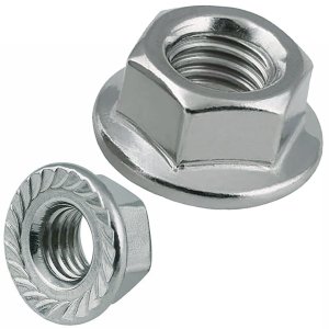 Porca Sextavada M8 Flange Serrilhada Din 6923 Zinco - 500un