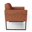 Ver imagem 6 de Poltrona Sala Decorativa Marisa Industrial Preto Sintético Pu D03 - D’Rossi