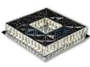 Ver imagem 3 de Lustre Plafon 24w Quadrado 35x35 Cristal Led Sobrepor 6000k Bivolt