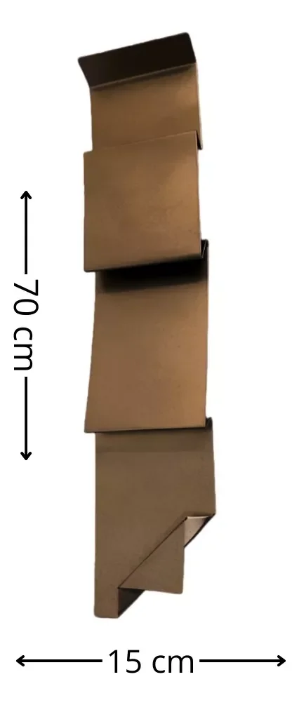 Decoração Escultura de Parede em Metal Casa Exclusivo no Brasil Home Decor Bronze - 4