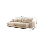 Ver imagem 3 de Sofá Duque Dois Módulos de 90cm B25cm Meu Sofá Online A294 Linho Creme