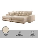 Ver imagem 7 de Sofá Duque Dois Módulos de 90cm B25cm Meu Sofá Online A294 Linho Creme