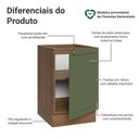 Ver imagem 3 de Balcão de Cozinha 50cm 1 Porta (sem Tampo) Rustic/verde Vik Madesa