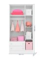 Ver imagem 2 de Guarda Roupa Infantil 3 Portas e 2 Gavetas Doce Sonho Branco