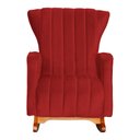 Ver imagem 3 de Kit 2 Poltrona Decorativa Melinda Balanço Suede Vermelho- Fm