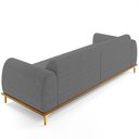 Ver imagem 7 de Sofá 03 Lugares Para Sala de Estar Kiev 210 cm D02 Veludo Cinza C-317 - Lyam Decor