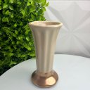 Ver imagem 3 de Vaso bege alto de cerâmica luxo com trabalhado decorativo