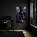 Ver imagem 2 de Quadro Decorativo Exu João Caveira - 70x50cm:moldura Branca