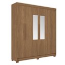 Ver imagem 1 de Guarda Roupa Casal 6 Portas Toledo com Espelho Jatobá - Santos Andirá