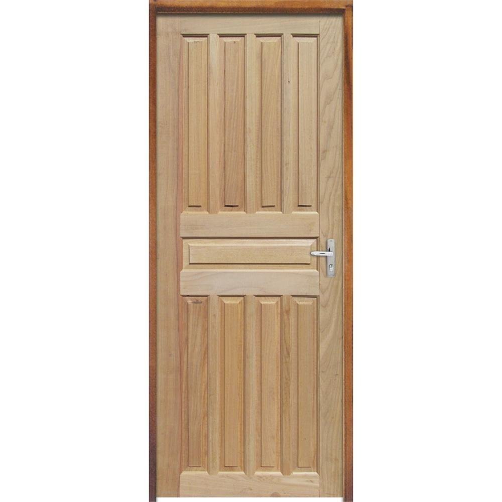 Porta Maciça Montada Mista Americana 210X80Cm Esquerdo Menor preço em Porta Maciça Montada Mista Americana 210X80Cm Esquerdo