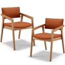 Ver imagem 1 de Kit 02 Cadeiras para Sala de Jantar Estar Living Giorgia B04 Tecido Terracota - Lyam Decor