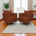 Ver imagem 1 de Kit 2 Poltronas Decorativa para Sala Recepção Escritório Consultório Reforçada Eliza Tecido Suede