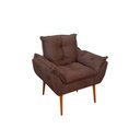 Ver imagem 4 de Kit 10 Poltronas Opala Sala Quarto Recepção Salão Suede Cor:marrom
