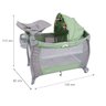Berço Cercado Sólis Verde Super Luxo Prime Baby com Trocador e Capota - 1