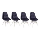 Ver imagem 1 de Kit 4 Cadeiras Eames Eiffel Botonê Preta