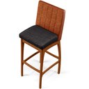 Ver imagem 7 de Banqueta Alta Para Cozinha Sala De Jantar Fixa Mila B04 Couríssimo Camel Linho Chumbo - Lyam Decor
