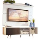 Ver imagem 2 de Rack Madesa Dubai e Painel para TV até 65 Polegadas com Pés Branco/Preto 7309 Cor:Branco/Preto/Branc