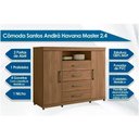 Ver imagem 4 de Guarda Roupa +cômoda 2 Peças Qc348 Jatobá - Santos Andirá