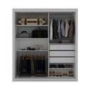 Ver imagem 3 de Guarda Roupas 2 Portas Solteiro Real Branco Acetinado