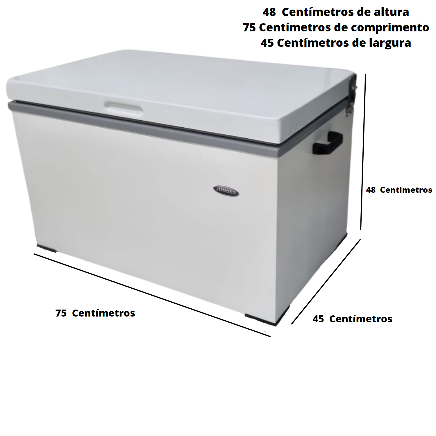 Freezer 70L, Mini Freezer Junges, Freezer Ideal para Camping, Pescarias 220V - 5