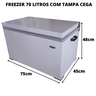 Freezer 70l, Mini Freezer Junges, Freezer Ideal para Camping, Pescarias 220v - 3