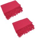 Ver imagem 2 de Kit 2 Mantas para Sofá Tipo Manta Capa de Sofá 2,40 X 1,80 Várias Cores: Vermelho