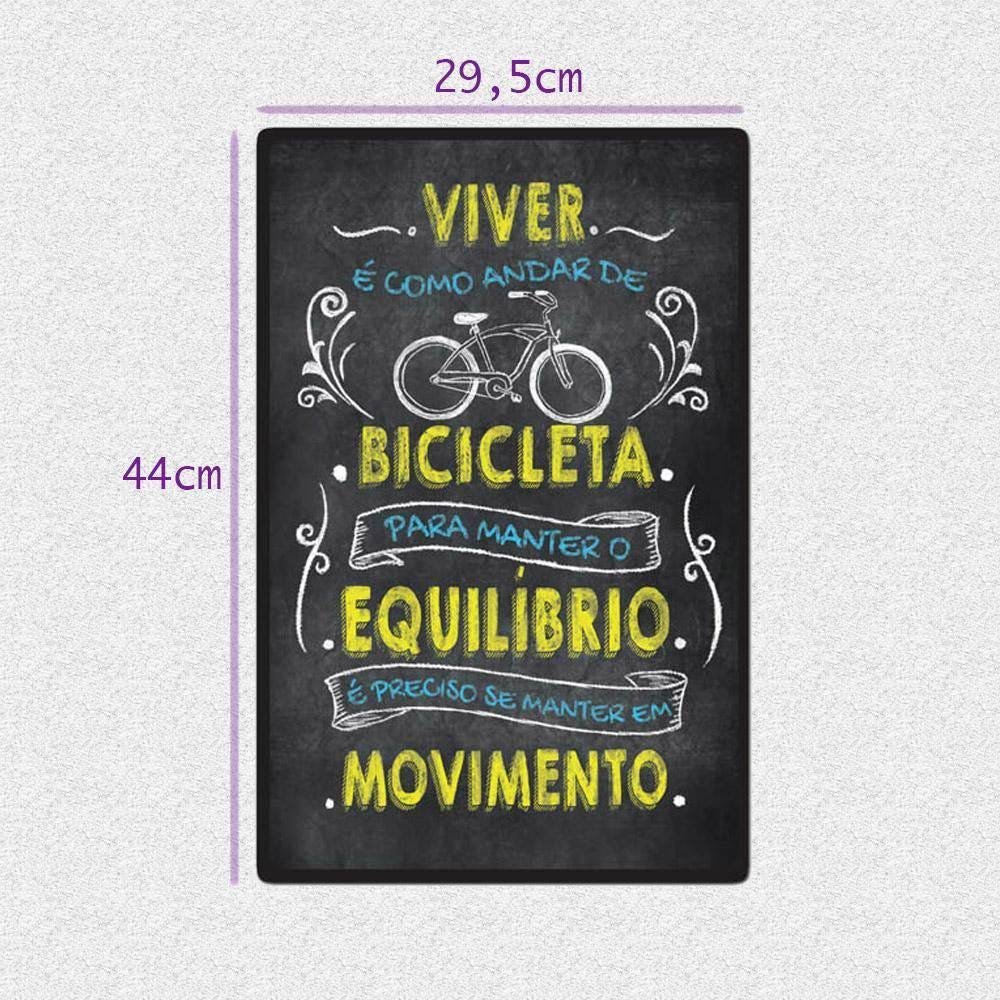 Quadro Placa Decorativa Grande - Frases - Bicicleta - 3