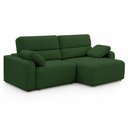 Ver imagem 2 de Sofá Sala de Estar Polo Retrátil Reclinável Bipartido 200cm 2 Lugares Linho Verde M1 - Monari Design