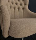 Ver imagem 4 de Cadeira Poltrona Home Office Helena Capitonê Base com Rodinhas Dourada