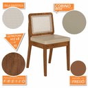 Ver imagem 6 de Mesa Redonda C/vidro 4 Cadeiras Sextavada Cali Fre/off/cor. Bege - Ma Freijó/off Premium/corino