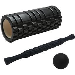 Kit Completo de Yoga e Pilates 5 Peças com Rolo Massageador, Bola, Bloco e Faixas de Exercício - 3