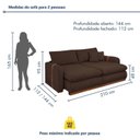 Ver imagem 3 de Sofá Cama Retrátil e Reclinável 2 Lugares Pés Madeira Maciça 210cm França Yescasa