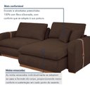 Ver imagem 6 de Sofá Cama Retrátil e Reclinável 2 Lugares Pés Madeira Maciça 210cm França Yescasa