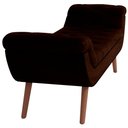 Ver imagem 2 de Kit Cabeceira Cama Box Queen 160 Cm Madrid com Puff Recamier Santorini Couríssimo Marrom - Lyam