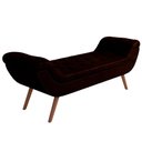 Ver imagem 7 de Kit Cabeceira Cama Box Queen 160 Cm Madrid com Puff Recamier Santorini Couríssimo Marrom - Lyam
