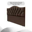 Ver imagem 3 de Cabeceira Box Queen Almofadada Capitonê Provençal Suede Chocolate 160 X 120 Cm Rbl