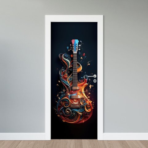Adesivo de Porta - Guitarra 1