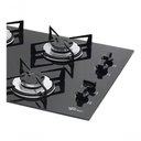 Ver imagem 3 de Fogão Cooktop a Gás Fischer 1519 4 Bocas Vidro Temperado Preto Bivolt