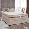 Cama Box Baú Casal Colchão Molas Flora Bege 138x188x60cm - 3
