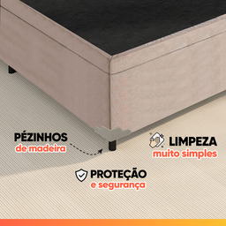 Cama Box Baú Casal Colchão Molas Flora Bege 138x188x60cm - 7