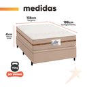 Ver imagem 5 de Cama Box Baú Casal Colchão Gazin Molas Flora 138x188x63cm