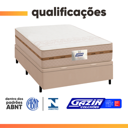 Cama Box Baú Casal Colchão Gazin Molas Flora 138x188x63cm - 7