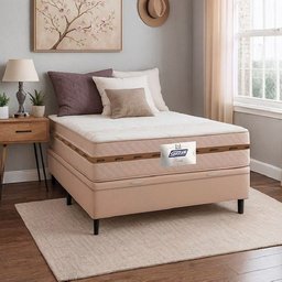 Cama Box Baú Casal Colchão Gazin Molas Flora 138x188x63cm - 4