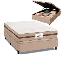 Cama Box Baú Casal Colchão Gazin Molas Flora 138x188x63cm - 2