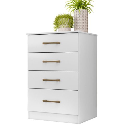 Cômoda Ms913 4 Gavetas Branco Moval