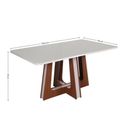 Ver imagem 3 de Conjunto Mesa Retangular Agnes Vidro Off White 6 Cadeiras Stela com Apliques Corriente Areia
