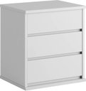 Ver imagem 1 de Mesa de Cabeceira 3 Gavetas Telescópicas Mdf - Grécia-branco - Bianchi Móveis