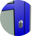 Ver imagem 5 de Porta de Correr Suspensa Vidrao Esq L.25 Azul 210x70 Brimak