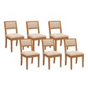 Ver imagem 1 de Kit 6 Cadeiras Sala Jantar Alice 6 Un Carvalho Linho Bege A058